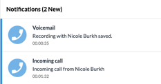 incoming call notifications