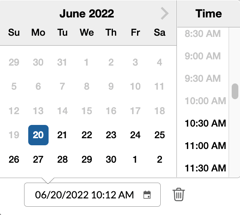 schedule calendar picker